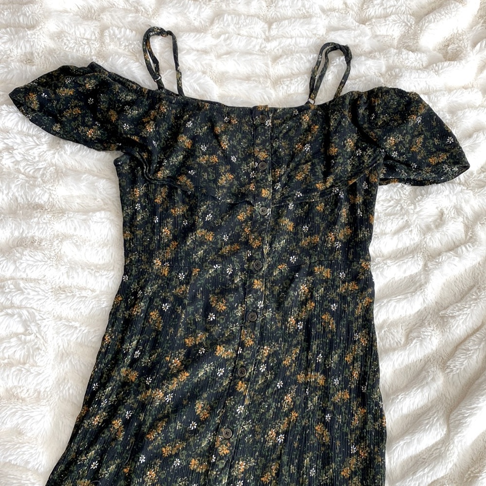 Mid length button dress